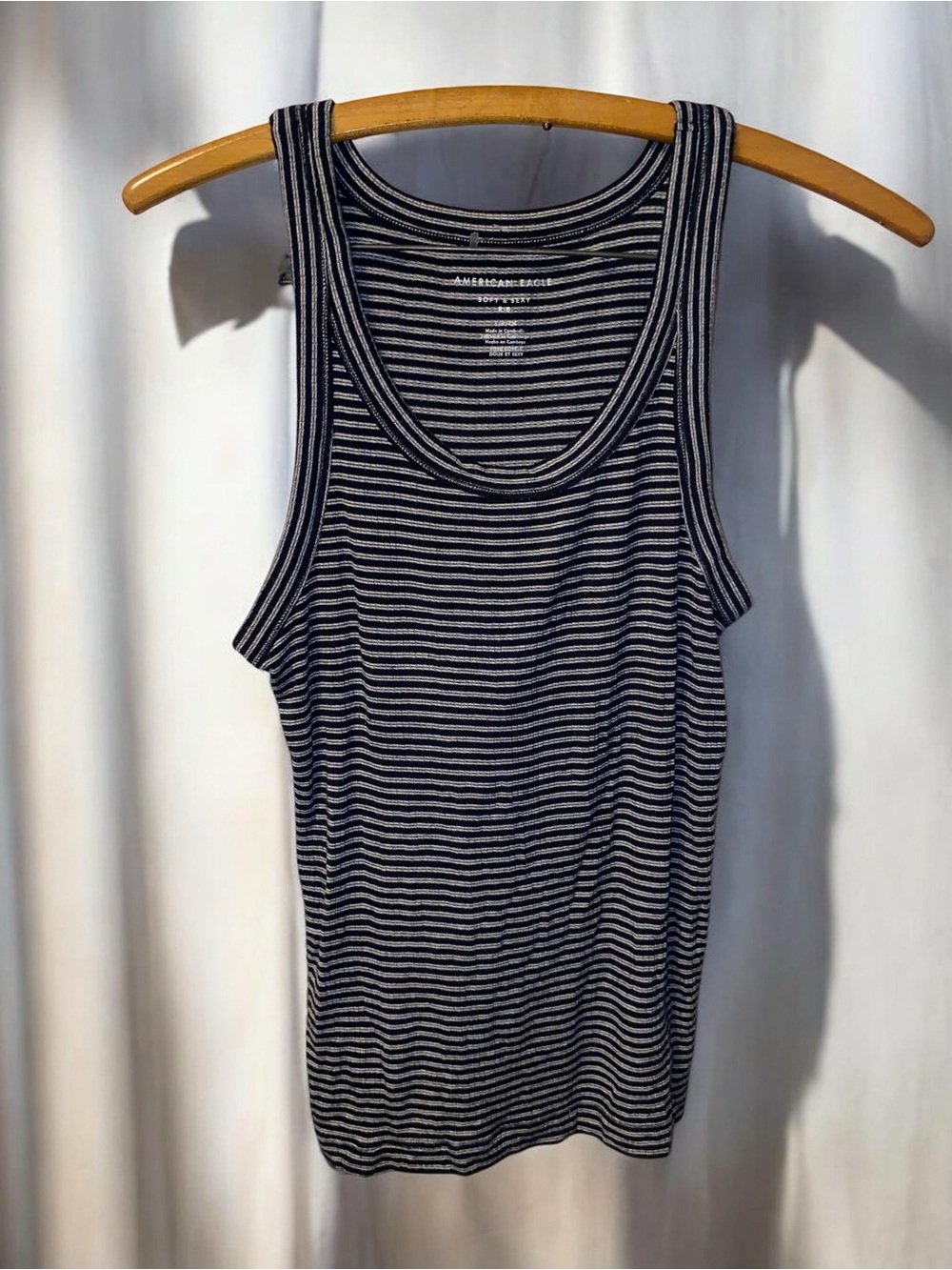American Eagle Soft & Sexy Striped Ribbed Tank Top - Small (EUC)